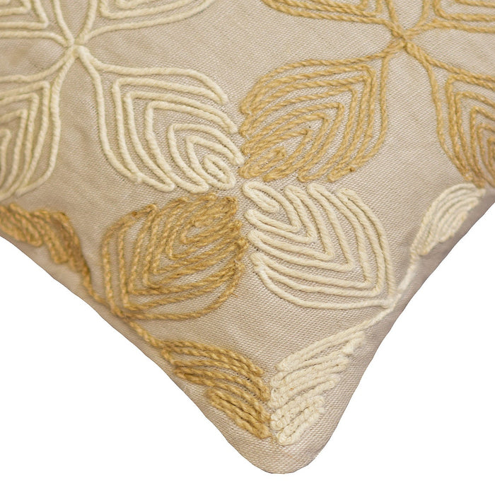 Jute Curl - Beige Linen Throw Pillow Cover