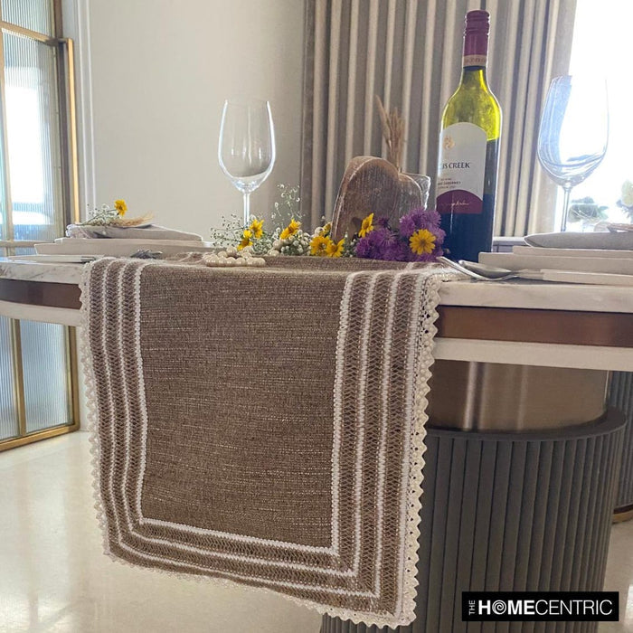 Jute Table Charm - Beige Jute Decorative Table Runner