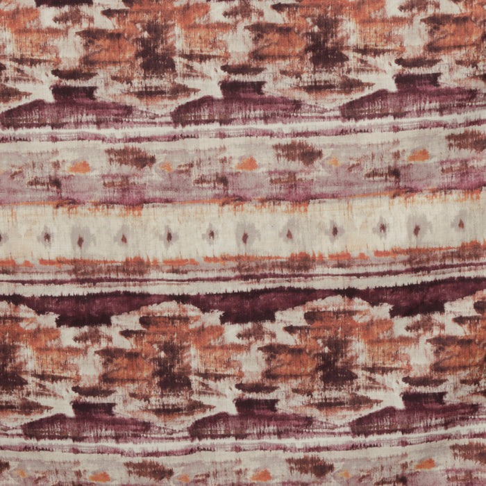 Kilim Turkish Pink, Orange Printed Cotton Curtain Panels
