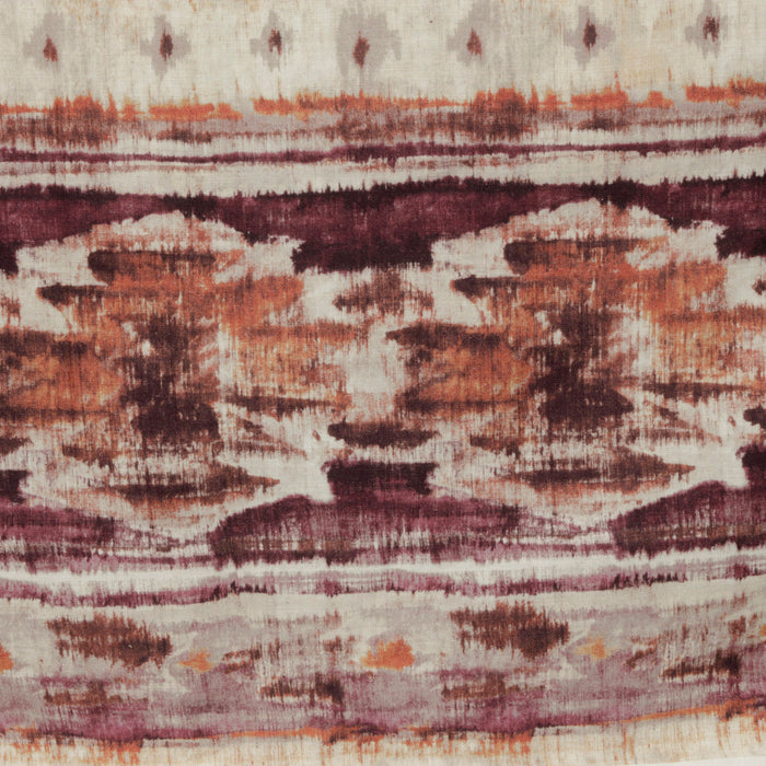 Kilim Turkish Pink, Orange Printed Cotton Curtain Panels