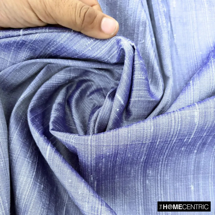 Lavender Blue Silk Dupioni Fabric By The Yard