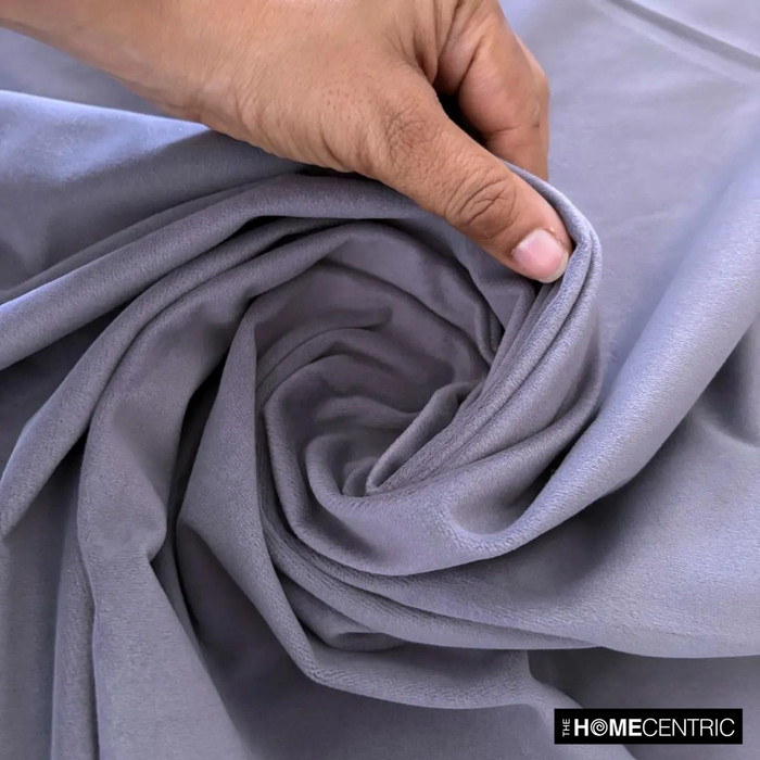 Lavender Grey High Quality Plush Velvet Fabric by the Yard