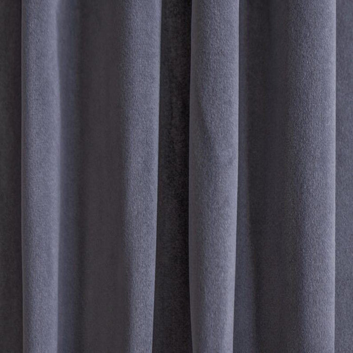 Lavender Grey Velvet Curtain Panels
