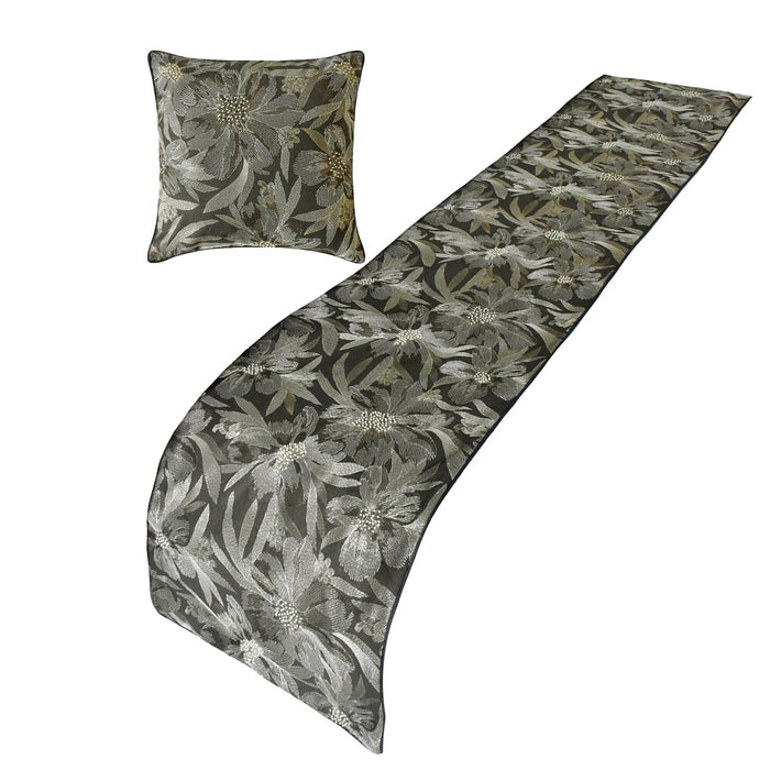 Liana Decorative Bed Runner and Pillow Cover