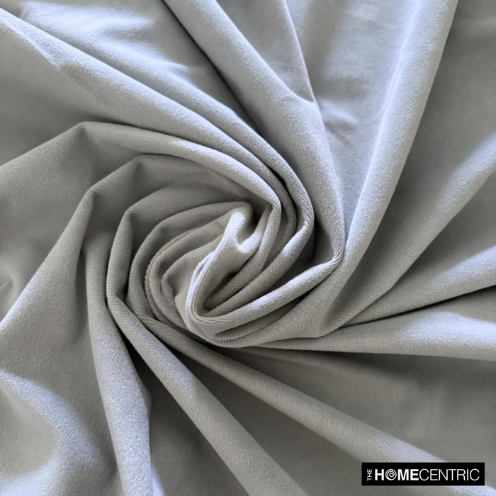 Light Grey High Quality Plush Velvet Fabric by the Yard