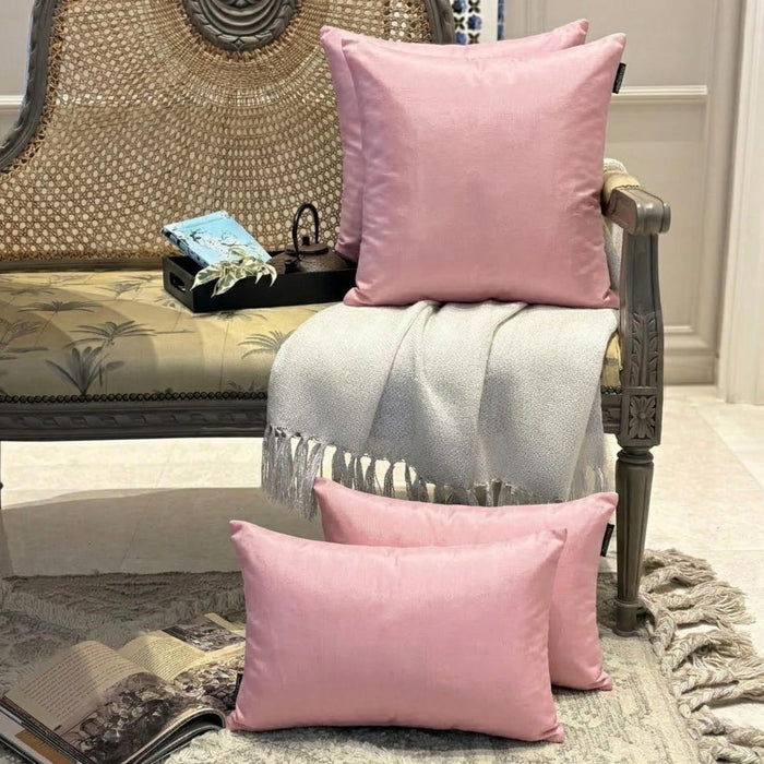 Light Pink Luxury Pack of 2 - Light Pink Art Silk Throw Pillow Cover