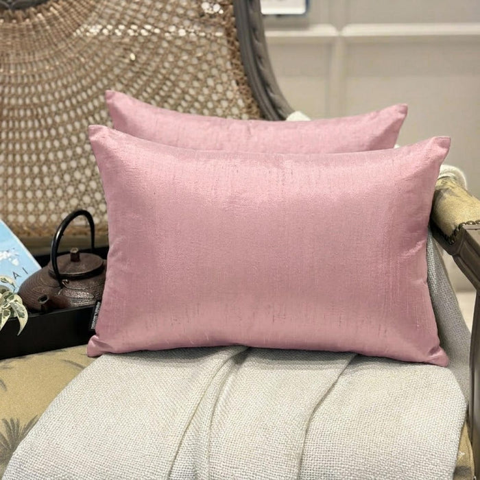 Light Pink Luxury Pack of 2 - Light Pink Art Silk Throw Pillow Cover