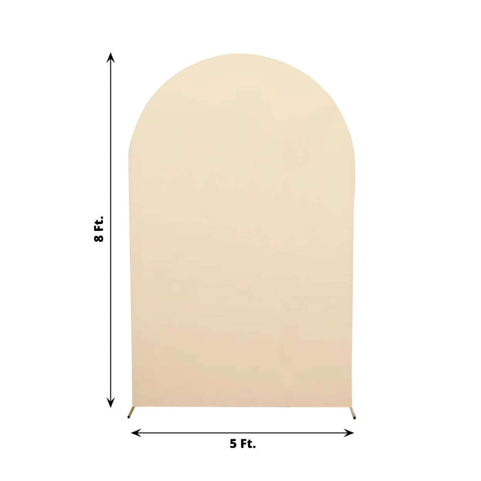 8ft by 5ft arch backdrop in cream color for events and photography