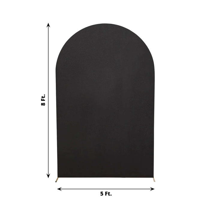 Black arch backdrop, 8 ft x 5 ft, perfect for photo shoots and events.