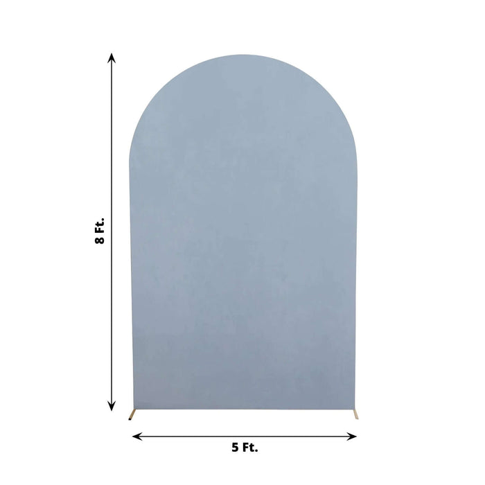 Gray arch backdrop, 5 ft wide and 8 ft tall, perfect for photo shoots.