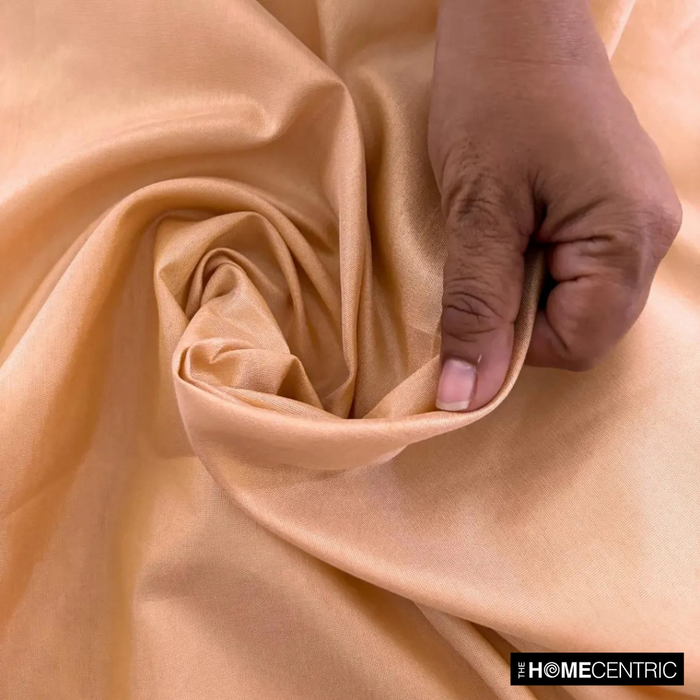 Melon Orange Art Silk / Faux Silk Fabric By The Yard