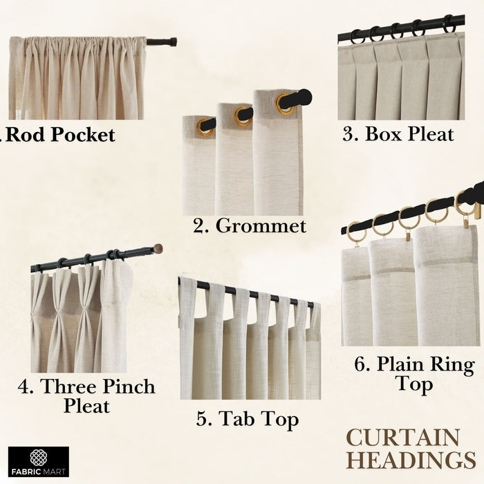 Midnight Blue Art Silk Curtain Panels
