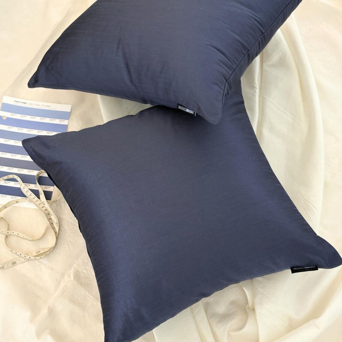 Midnight Blue Luxury Pack of 2 - Midnight Blue Art Silk Throw Pillow Cover