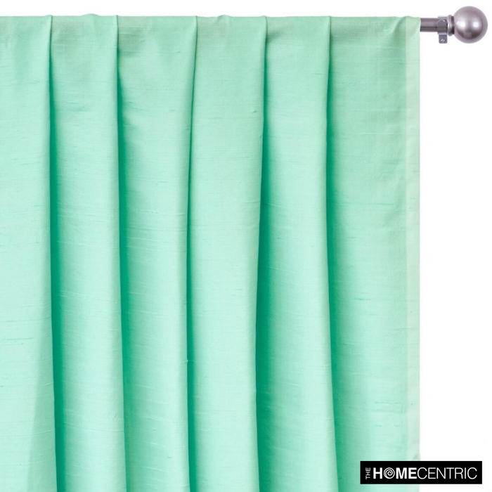 Mint Green Silk Dupioni Fabric By The Yard