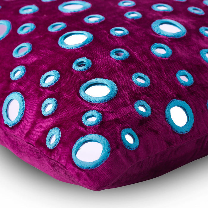 Mirror Lover - Fuchsia Pink Velvet Decorative Euro Sham