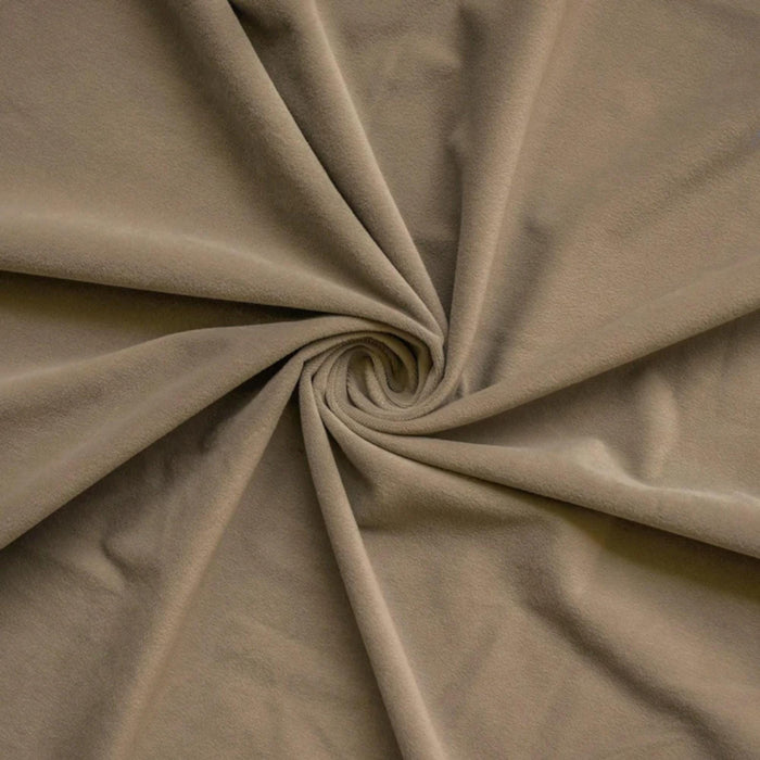 Mocha Brown High Quality Plush Velvet Fabric by the Yard