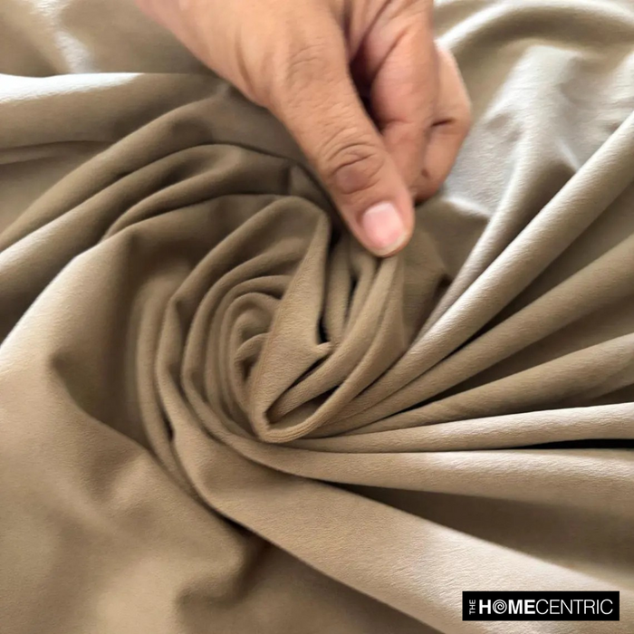 Mocha Brown High Quality Plush Velvet Fabric by the Yard