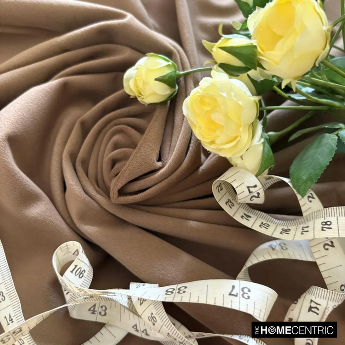 Mocha Brown High Quality Plush Velvet Fabric by the Yard