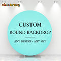 Mocsicka Custom Round Backdrop Cover – Personalized Circle Backdrop, Custom Design & Size for Events