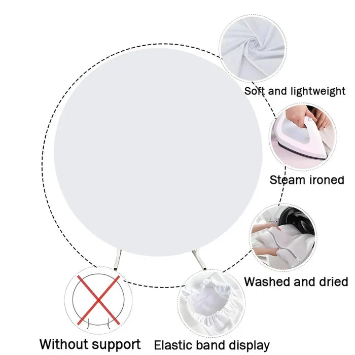Mocsicka Custom Round Backdrop Cover – Personalized Circle Backdrop, Custom Design & Size for Events