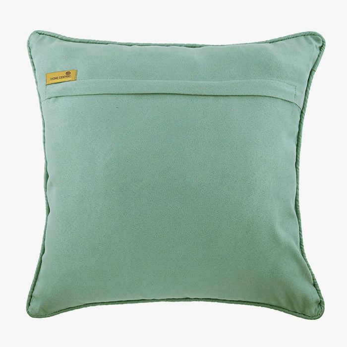 Morning Currents - Blue Jacquard Silk Throw Pillow Cover