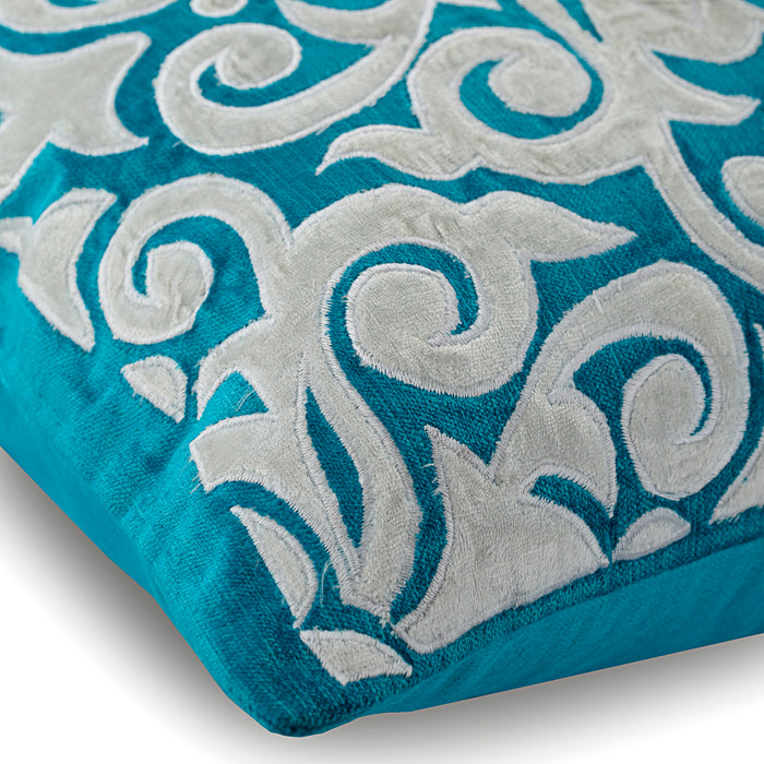 Moroccan Tile - Blue Velvet Decorative Euro Sham