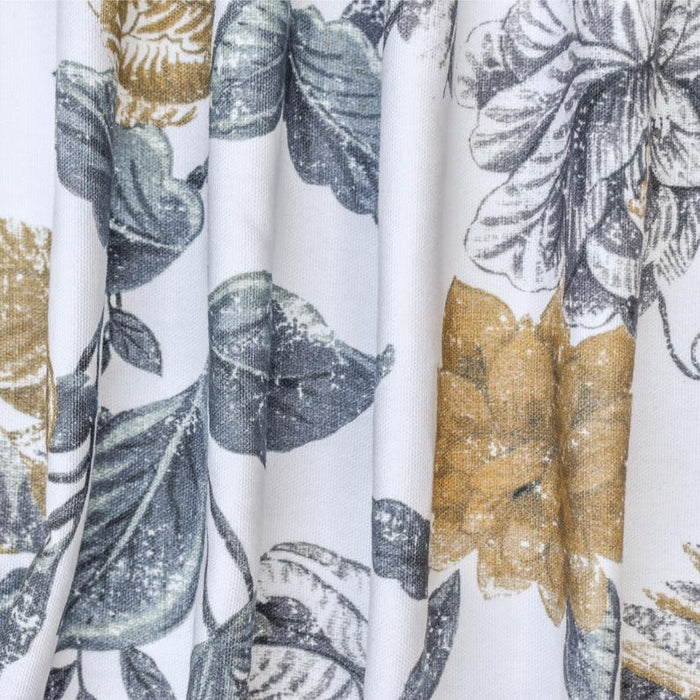 Mustard Printed Cotton Fabric by the Yard