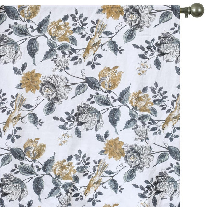 Mustard Printed Cotton Fabric by the Yard