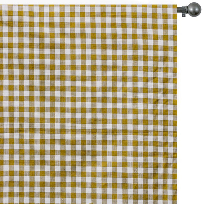 Mustard Yellow Gingham Checks Cotton Fabric