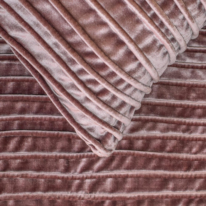 Mystic Mauve - Velvet Mauve Decorative Bed Runner and Pillow Cover