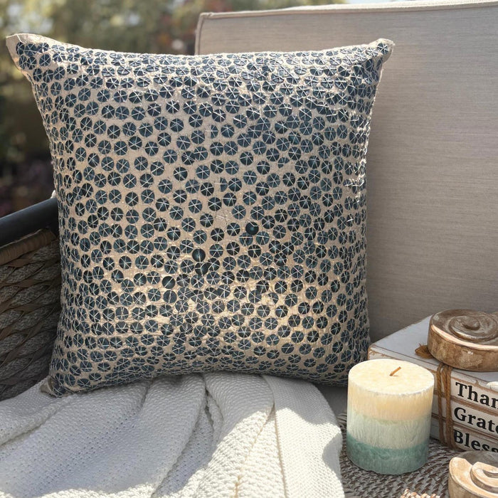 Nautical Centric - Navy Blue Art Silk Decorative Euro Sham