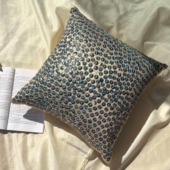 Nautical Centric - Navy Blue Art Silk Decorative Euro Sham