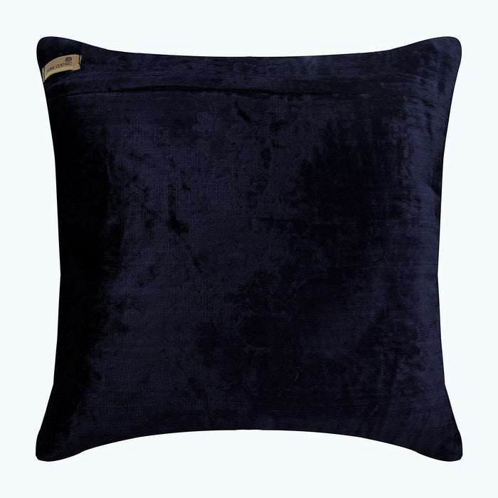 Navy Turkish Dream - Navy Blue Velvet Decorative Euro Sham