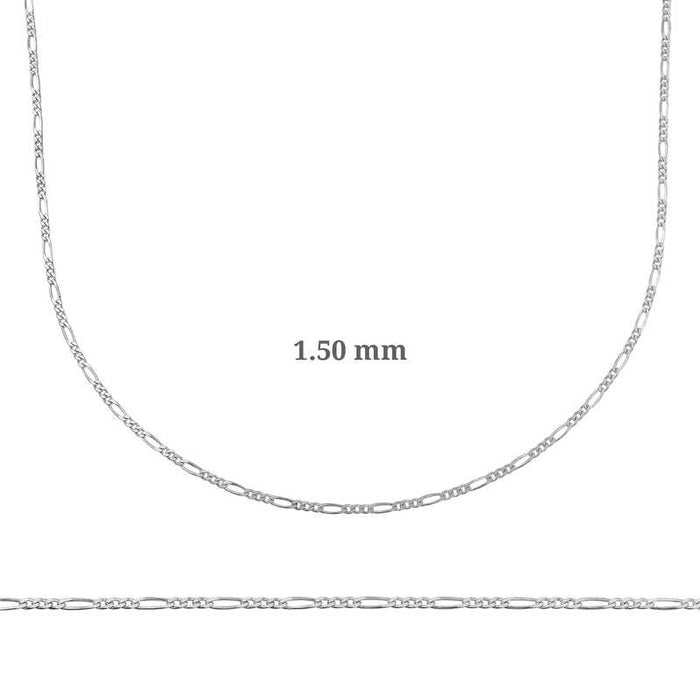 Necklace Chain - Sterling Silver Classic Figaro Style