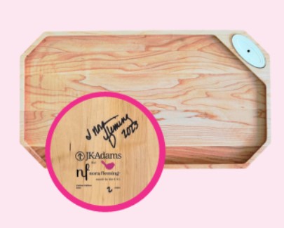 nora fleming limited edition maple octagonal wood board