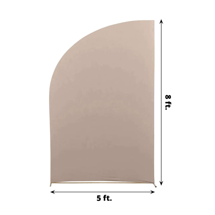 Tan fabric backdrop screen, 8 ft x 5 ft, studio-style isolation shot