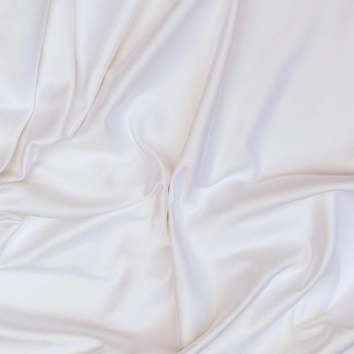 Off White Heavy Satin Fabric by the Yard