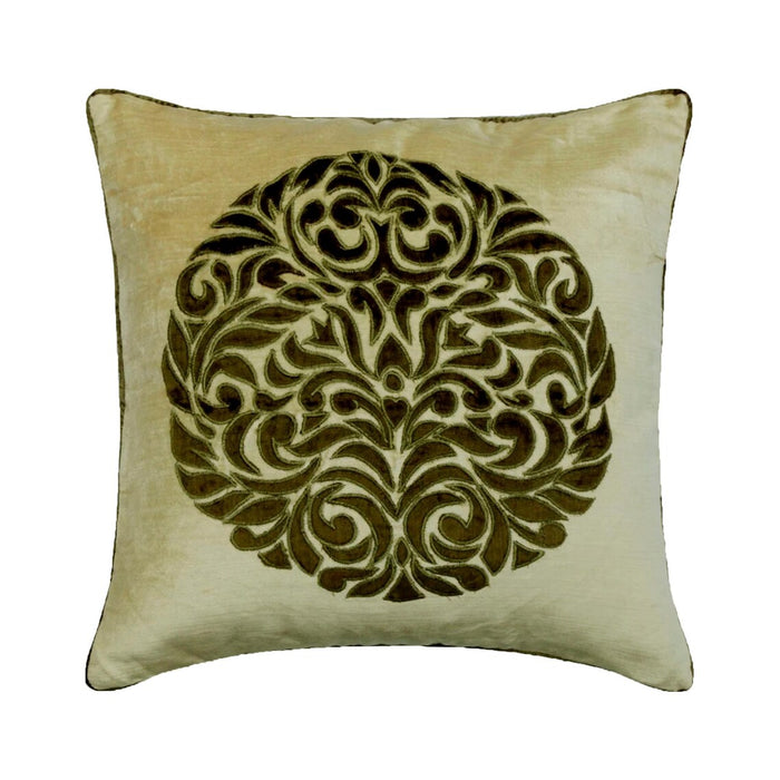 Olive Scent - Green Velvet Throw Pillow Cover