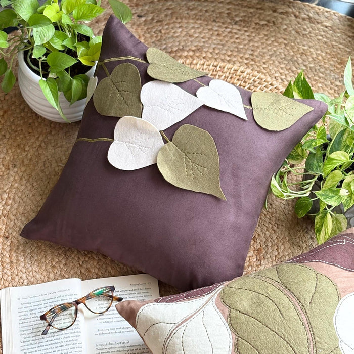 Oliveleafyday - Brown Faux Suede Decorative Euro Sham