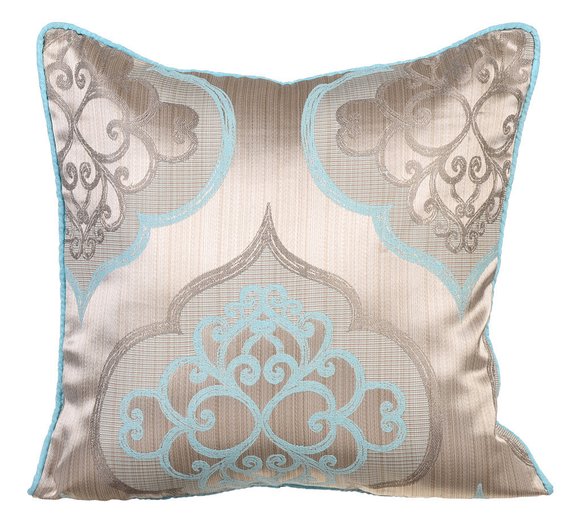 Orange Damask Galore - Orange Jacquard Throw Pillow Cover