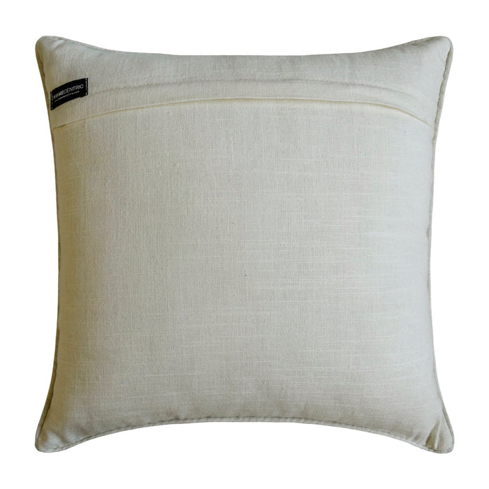 Paisley Silver Queen - Silver Jacquard Throw Pillow Cover