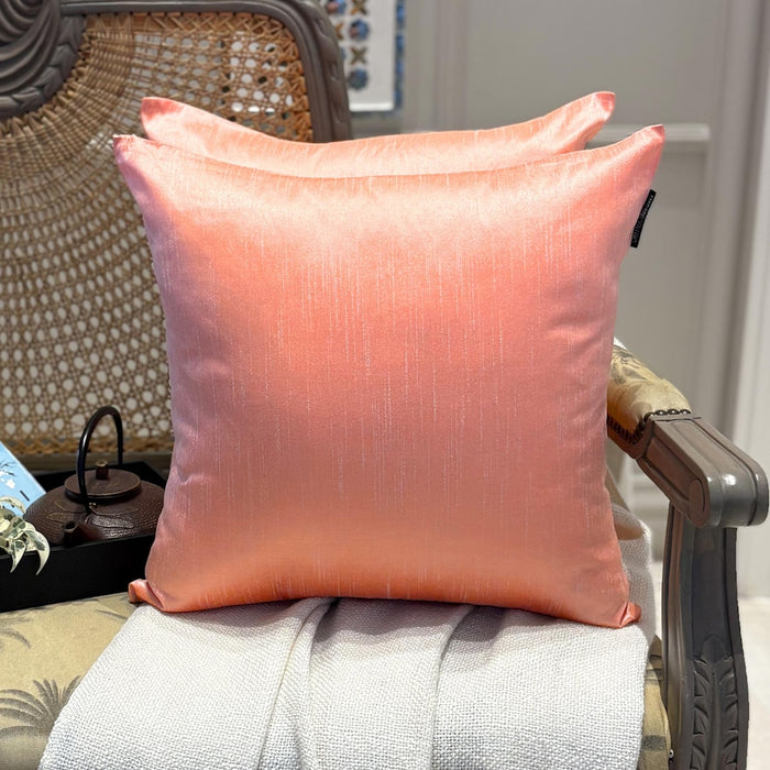 Peach Coral Luxury Throw Pillow Cover
