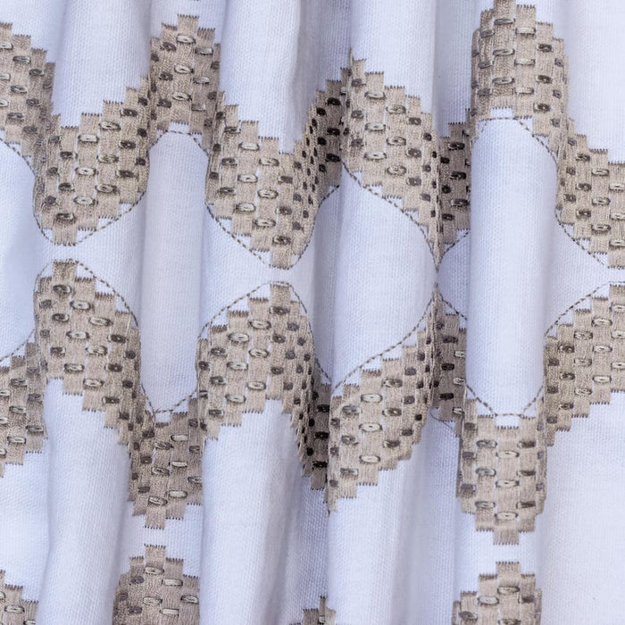 Pearl Beige Cotton Embroidery Fabric by the Yard