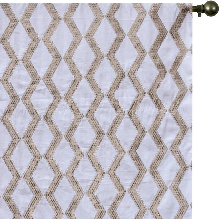 Pearl Beige Cotton Embroidery Fabric by the Yard