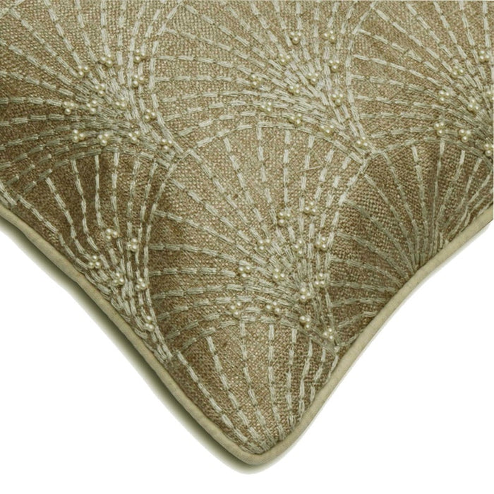 Pearl Memory - Grey Linen Throw Pillow Cover