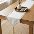 Pearl Radiance - Ivory Jute Decorative Table Runner