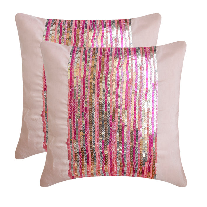 Pink Angel - Pink Art Silk Decorative Euro Sham