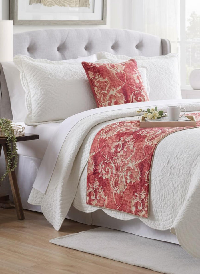 Pink Dalliance Decorative Bed Runner and Pillow Cover