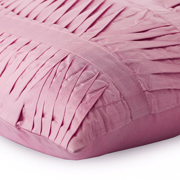 Pink Illusion - Pink Art Silk Throw Pillow Cover