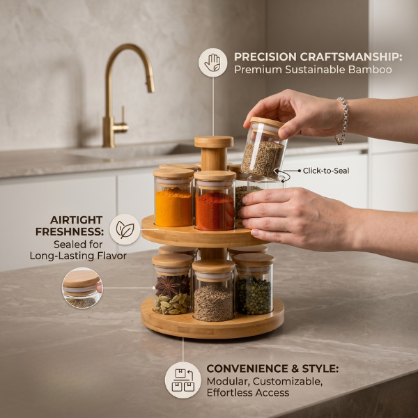 Revolving Spice Rack 360 Degree Rotation